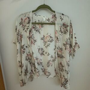 Forever 21 floral cardigan